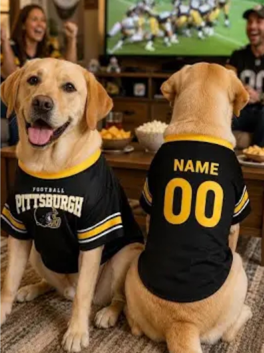 Dog Pittsburgh Steelers Black Alternate Jersey #00